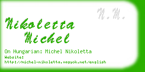 nikoletta michel business card